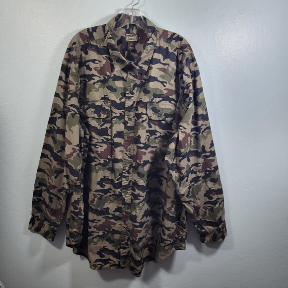 Schmidt Workwear Men's Camouflage Button Front Shirt Size 2XT 101625-1228 - Picture 1 of 7
